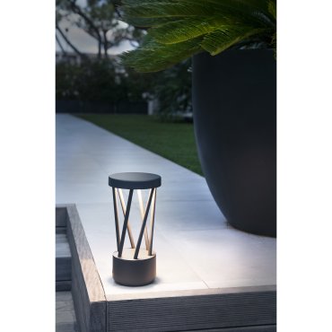 Faro Twist - Gartenleuchte - Ø 14,5 x 30 cm - 10W LED inkl. - IP65 - dunkelgrau