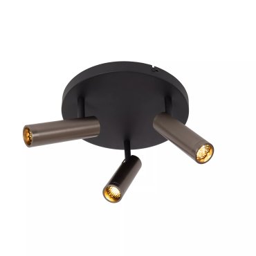 Lucide Grado - Einbaustrahler 3-flammig - Ø 25 x 13,5 cm - graues Eisen