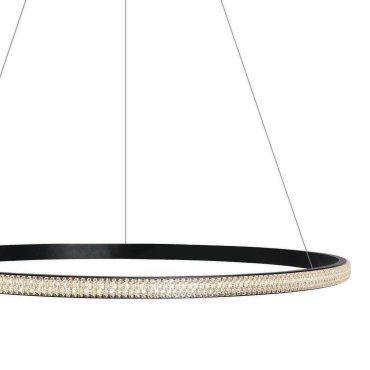 ONE Light Crystal Swirl - Hängeleuchte - Ø 62 x 120 cm - 20W LED inkl. - schwarz
