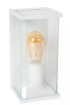 Lucide Claire - Außenwandleuchte mit Sensor - 14 x 16 x 29 cm - IP54 - weiß