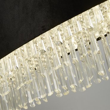 Searchlight Glamour - Pendelleuchte - 100 x 26 x 150 cm - schwarz und transparent