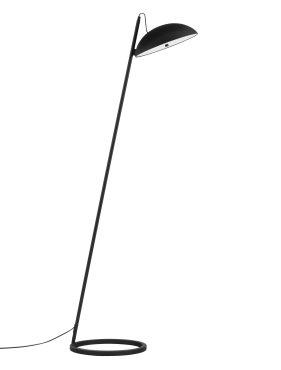 Nova Luce Flute - Stehleuchte - Ø 30 x 153 x 55 cm - 30W dimmbar LED inkl. - Sand schwarz