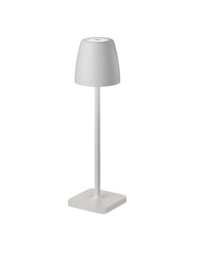 Nova Luce Colt - tischleuchte mit usb-anschluss - Ø 8 x 30 cm - 2W dimmbare LED inkl. - IP54 - Sand Weiß