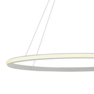 ONE Light LED Pendelleuchte Rings - Hängeleuchte - Ø 100 x 150 cm - 25W LED inkl. - weiß