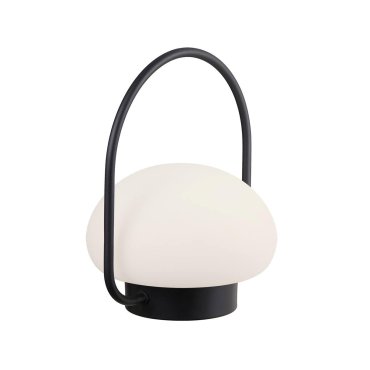 Nordlux Sponge - Outdoor-Tischleuchte - wiederaufladbar über USB-Kabel - Ø 22,5 x 27,7 cm - 3 Stufen Moodmaker-Funktion - 4,8W LED inkl. - IP65 - weiß und schwarz