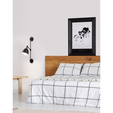Nova Luce Virgo - Wandleuchte - 16 x 27 x 44 cm - schwarz und Messing