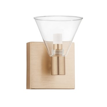 Nova Luce Marce - Wandleuchte - 12 x 14,5 x 17,5 cm - 5W LED inkl. - gold und transparent