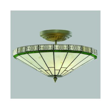 Searchlight New York - Deckenleuchte - Ø 41 x 25,2 cm - bernsteinfarben