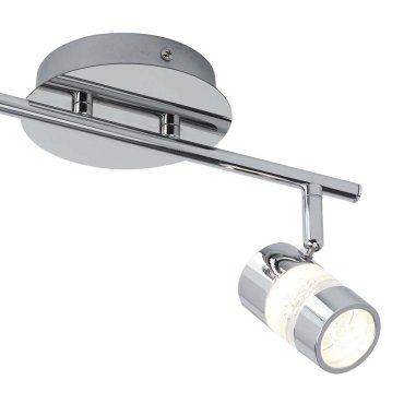 Searchlight Bubbles - Aufbaustrahler 2L - 32,5 x 13 x 14,5 cm - 2 x 4,5W dimmbare LED inkl - IP44 - Chrom