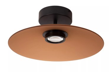 Lucide Menga - Deckenleuchte - Ø 40 x 16 cm - 12W dimmbare LED inkl - bernsteinfarben