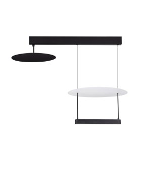 Nova Luce Diona - Hängelampe - 80 x 60 x 40 cm - 35W dimmbar LED inkl. - sand schwarz und weiß