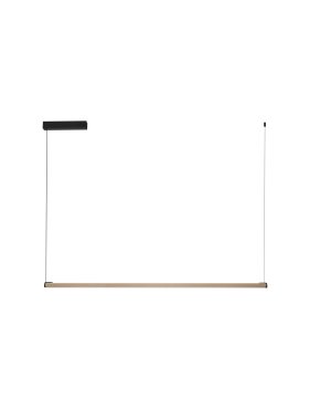 Nova Luce Lios - Hängelampe - 123 x 200 x 2,5 cm - 28W dimmbar LED inkl. - Mokka Kaffee und matt schwarz