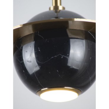 Maxlight Uranos - Hängeleuchte - Ø 16 x 190 cm - 5W LED inkl. - schwarz und gold