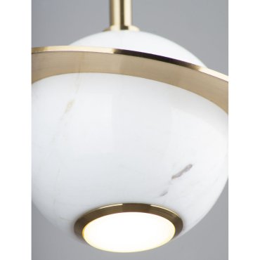 Maxlight Uranos - Pendelleuchte - Ø 16 x 190 cm - 5W LED inkl - weiß und gold