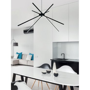 Maxlight Spider - Hängeleuchte - Ø 114 x 200 cm - 33W LED inkl - schwarz