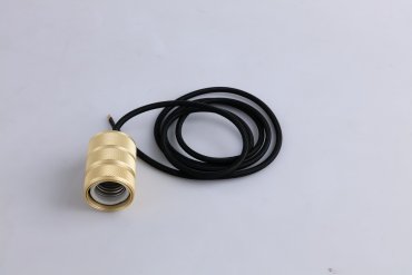 Artdelight Pendelleuchte ohne Deckenplatte - Ø 4,7 x 157,5 cm - matt gold mit schwarz