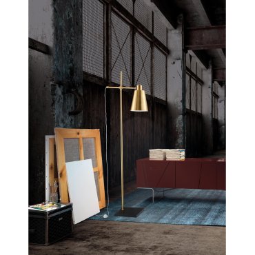 Nova Luce Signore - Stehleuchte - 165 cm - satiniertes Gold