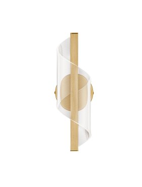 Nova Luce Valentin - wandleuchte - 11 x 33 x 13 cm - 9W LED inkl. - messing gold