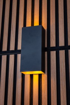 ETH David - wandleuchte - 11,7 x 7,7 x 24,3 cm - schwarz und gold