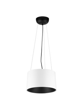 Nova Luce Atil - Hängelampe - Ø 35 x 210 cm - 24W LED inkl. - Sand weiß und Schwarz