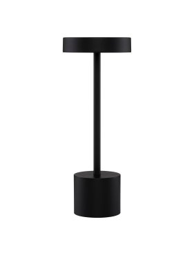 Nova Luce Fumo - wiederaufladbare Tischleuchte - Ø 11,8 x 30 cm - 2W dimmbare LED inkl. - IP54 - dunkel schwarz