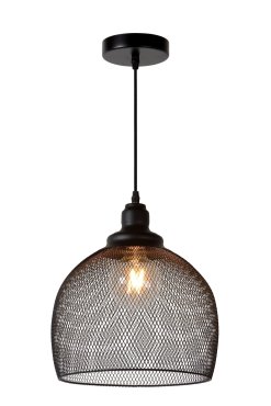 Lucide Mesh - Pendelleuchte - Ø 28 x 162 cm - schwarz