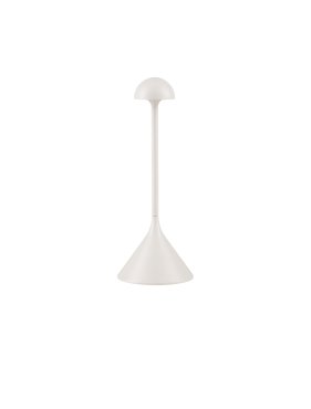 Nova Luce Dalt - wiederaufladbare Tischleuchte für den Außenbereich - Ø 9,5 x 25 cm - 1W dimmbare LED inkl. - IP54 - Sand Weiß