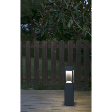 Faro Naya - Gartenleuchte - 12 x 12 x 50 cm - 8W LED inkl. - IP65 - dunkelgrau