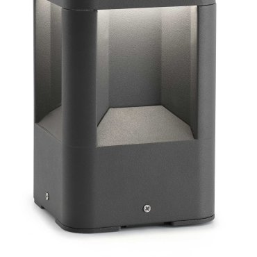 Faro Naya - Gartenleuchte - 12 x 12 x 20,5 cm - 8W LED inkl. - IP54 - dunkelgrau