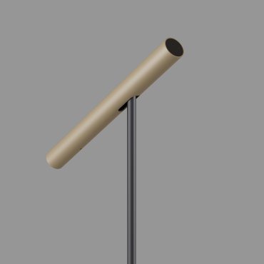 Artdelight Kansas - Stehlampe - 20 x 25 x 140 cm - 6W dimmbares LED inkl. - schwarz und champagner