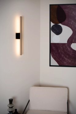 Lucide Braga - Wandleuchte - 10 x 8 x 62 cm - Kaffee