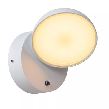 Lucide Finn - Außenwandleuchte mit Sensor - 13,5 x 11 x 13,2 cm - 12W LED inkl. - IP54 - weiß
