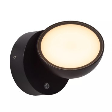 Lucide Finn - Außenwandleuchte mit Sensor - 13,5 x 11 x 13,2 cm - 12W LED inkl. - IP54 - schwarz
