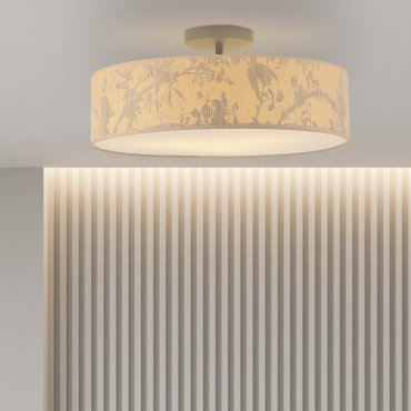 Searchlight Isla - Deckenleuchte - Ø 55 x 15 cm - braun und schwarz