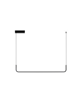 Nova Luce Strita - Hängelampe -  101 x 150 x 7 cm - 20W LED inkl. - sand schwarz