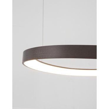 Nova Luce Esteva - Hängeleuchte - Ø 65 x 150 cm - 48W dimmbare LED inkl. - kaffeebraun