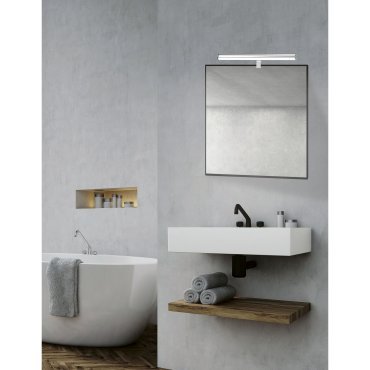 Nova Luce Vanese - Spiegelleuchte - 49 x 6,5 x 6,5 cm - 12W LED inkl. - IP44 - Chrom