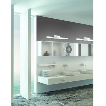 Nova Luce Vanese - Spiegelleuchte - 63 x 7,5 x 7,5 cm - 18W LED inkl. - IP44 - Chrom