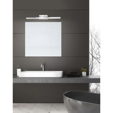 Nova Luce Modena - Spiegelleuchte - 63 x 7,5 x 7,5 cm - 18W LED inkl. - IP44 - Chrom