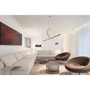 Maxlight Lozanna - Pendelleuchte - 100 x 30 x 150 cm - 18W LED inkl - gold