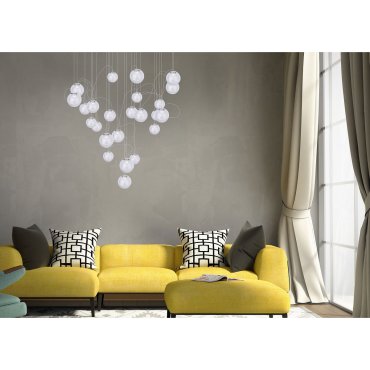 Maxlight Zoe - Hängeleuchte - Ø 80 x 180 cm - 24 x 1,5W LED inkl. - Chrom