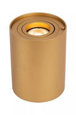 Lucide Tube - Tischleuchte - Ø 9,6 x 12,5 cm - 3 Stufen Dimmer - gold