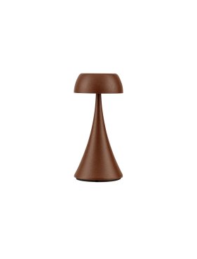Nova Luce Ycro - wiederaufladbare Tischleuchte für den Außenbereich - Ø 8 x 17,5 cm - 2W dimmbare LED inkl. - IP54 - corten
