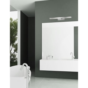 Nova Luce Modena - Spiegelleuchte - 49 x 9 x 6,5 cm - 12W LED inkl. - IP44 - Chrom
