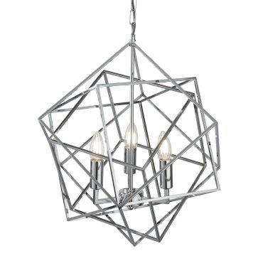Searchlight Cube - Kronleuchter - Ø 48 x 150 cm - Chrom