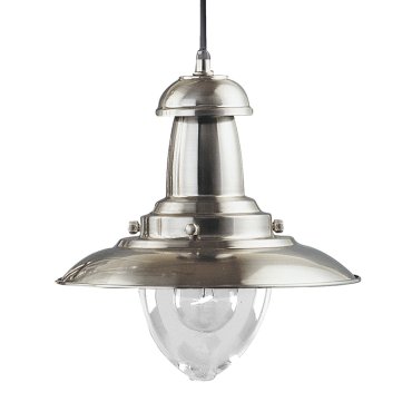 Searchlight Fisherman - Pendelleuchte - Ø 32 x 120 cm - satiniert silber