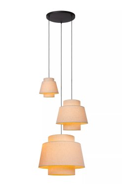 Lucide Tribute 3L - Hängeleuchte - Ø 76 x 350 cm - beige
