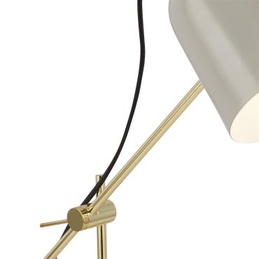 Searchlight Odyssey - Tischleuchte - 39 x 49 cm - grau und gold