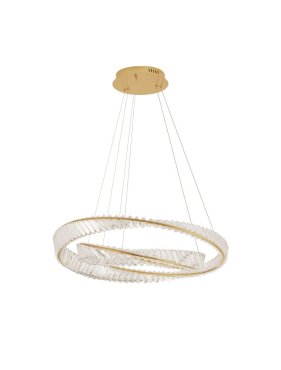 Nova Luce Aurelia - hängeleuchte - Ø 80 x 150 cm - 72W dimmbares LED inkl. - gold