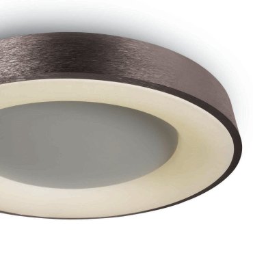 ONE Light Dekorative Plafo - Deckenleuchte - Ø 60 x 8,7 cm - 50W LED inkl. - gebürstet braun
